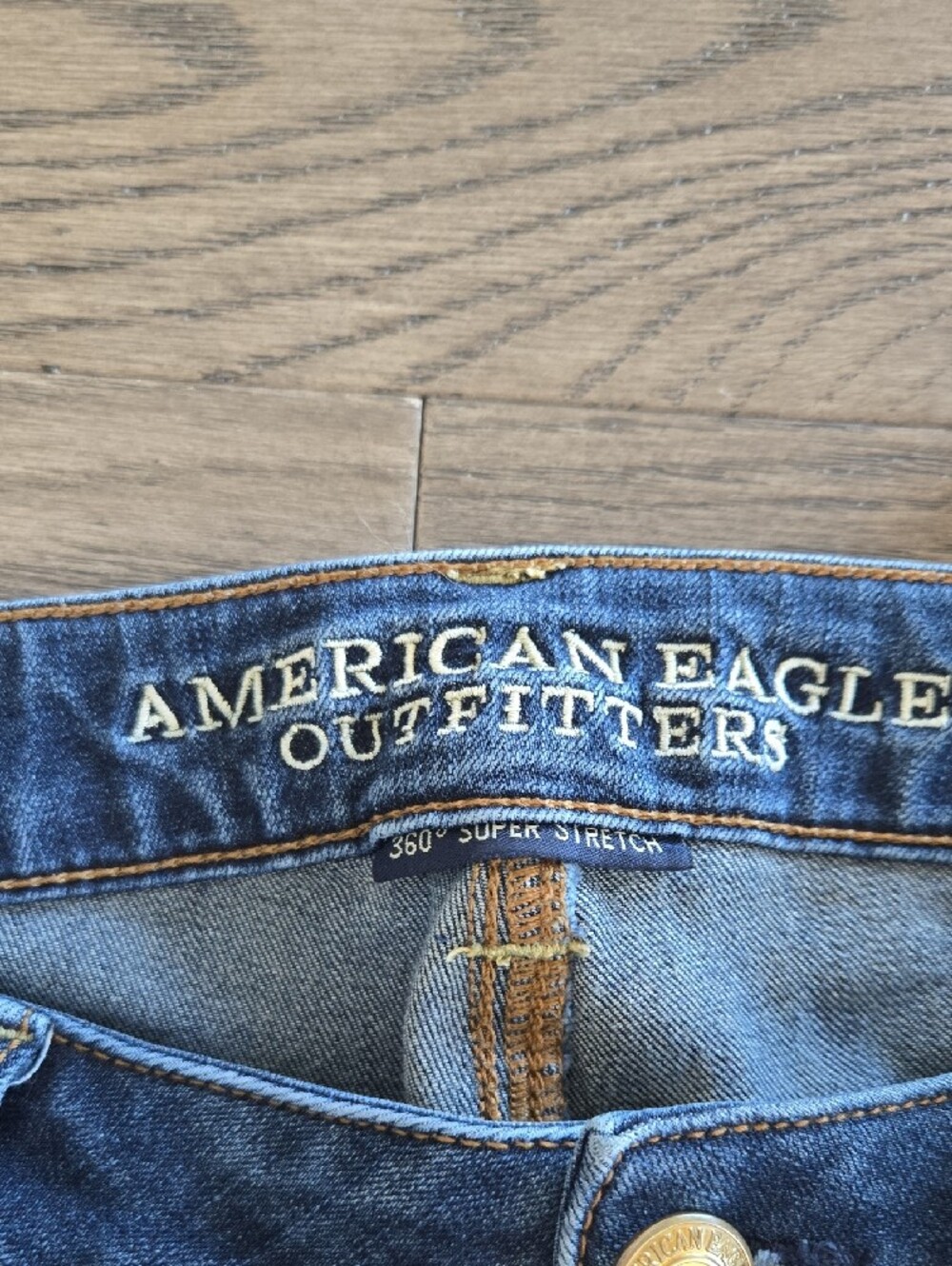 American Eagle Outfitters Blue Straight Leg Jeans - Picture 2 of 4